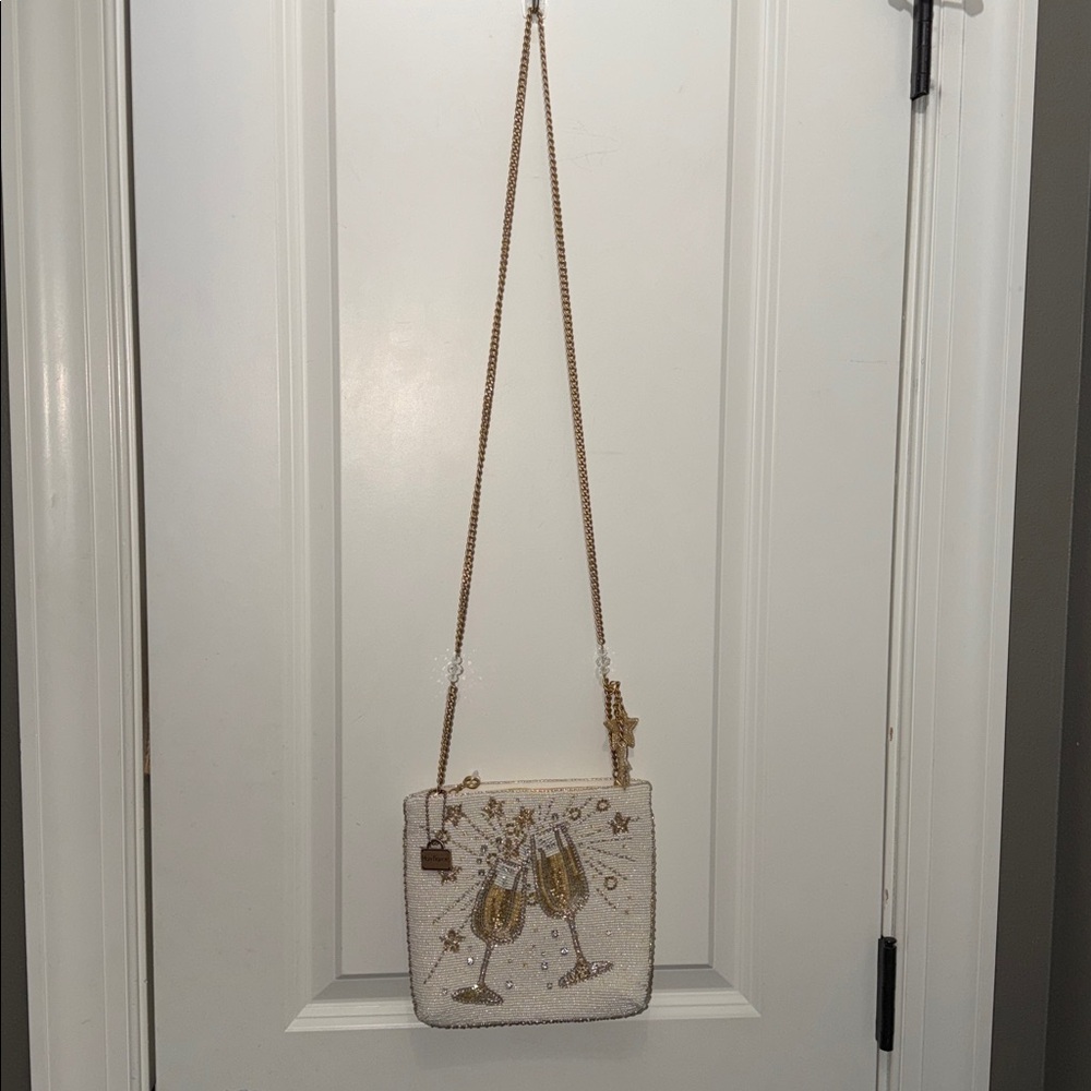 Mary Frances Toast of the Town Crossbody Handbag NWOT Bridal NYE - Picture 8 of 15